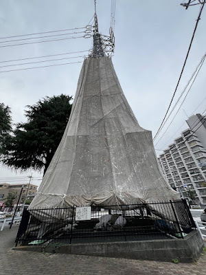 小比企線No.31送電線鉄塔の工事